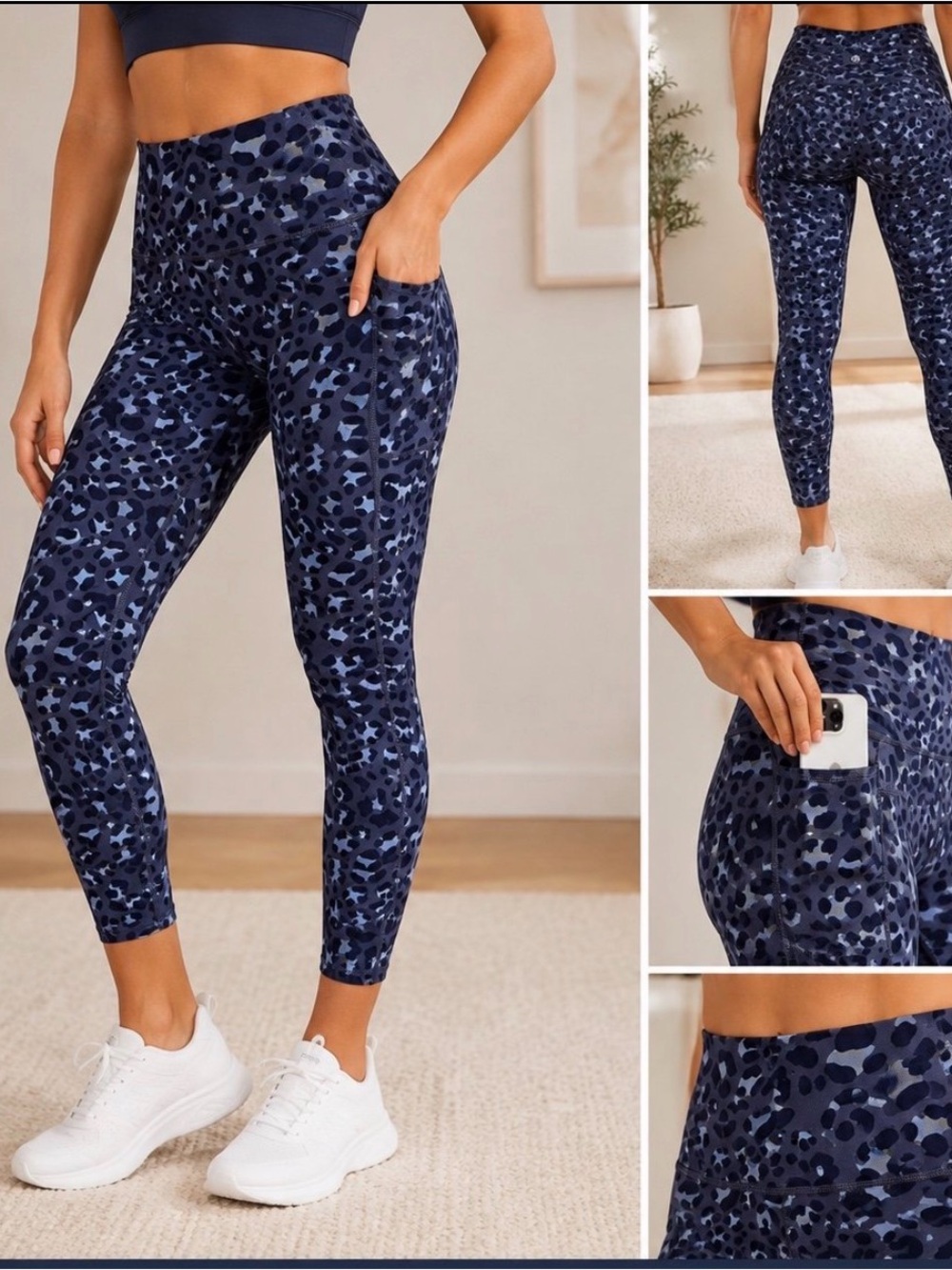 Women’s Offline by Aerie 7/8 leopard leggings size L EUC
